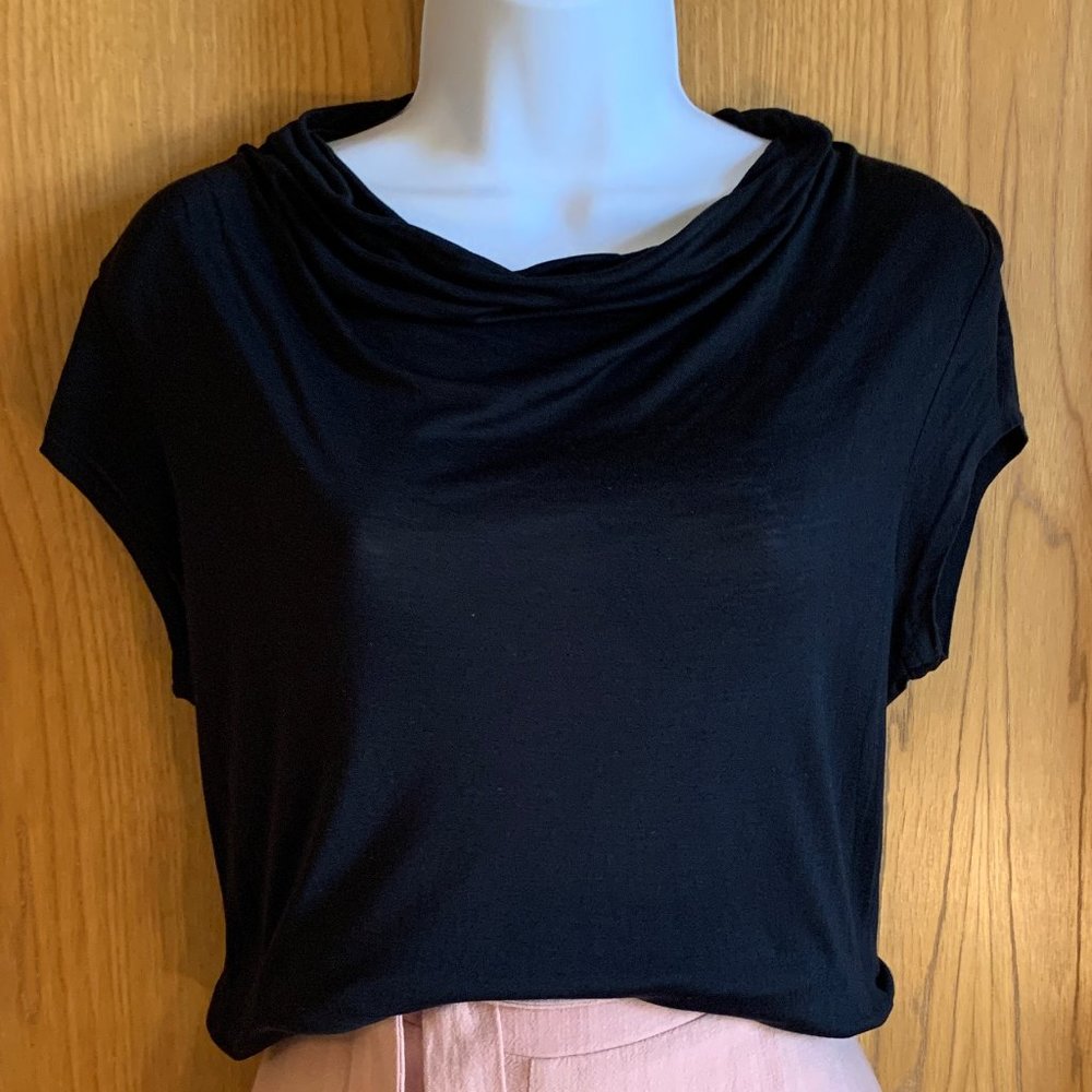 100% silk cowl neck blouse